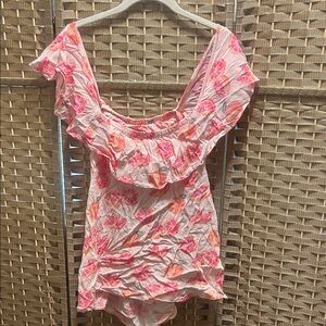 Wildfox Pink & Orange Citrus Mini Dress